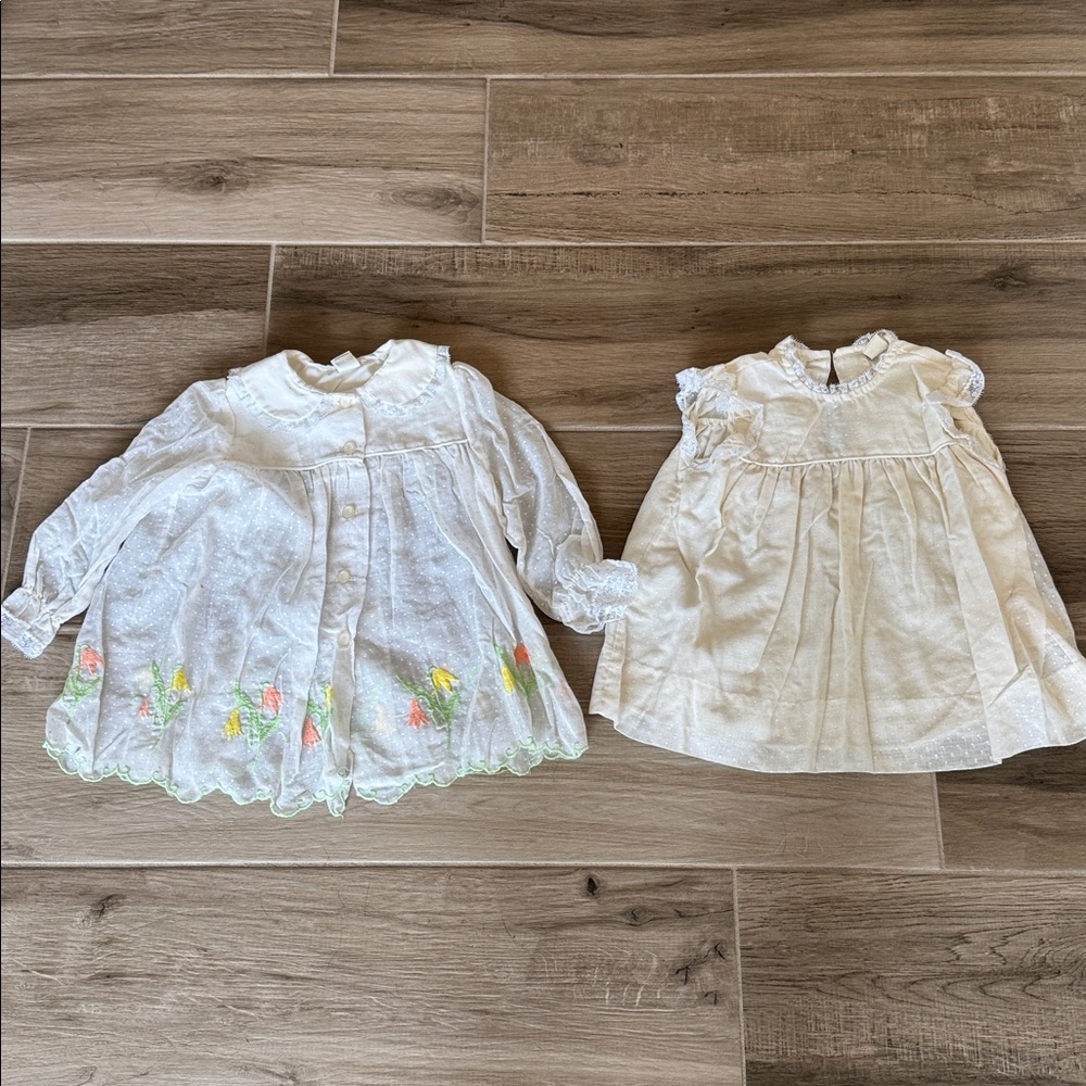 Vintage Peaches 'n Cream 2T Toddler Dress